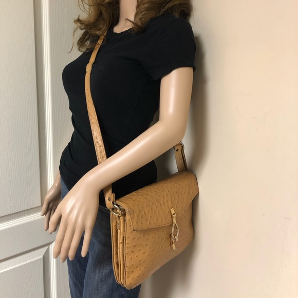 Lederer De Paris Vintage Ostrich Accordion Handbag - Picture 2 of 8